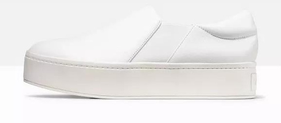 Vince Warren plaster leather platform slip-ons
