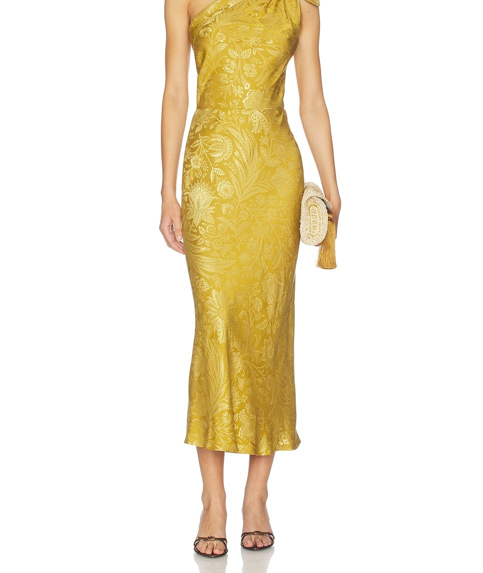 Veronica Beard Grycen Dress in Gold Ochre