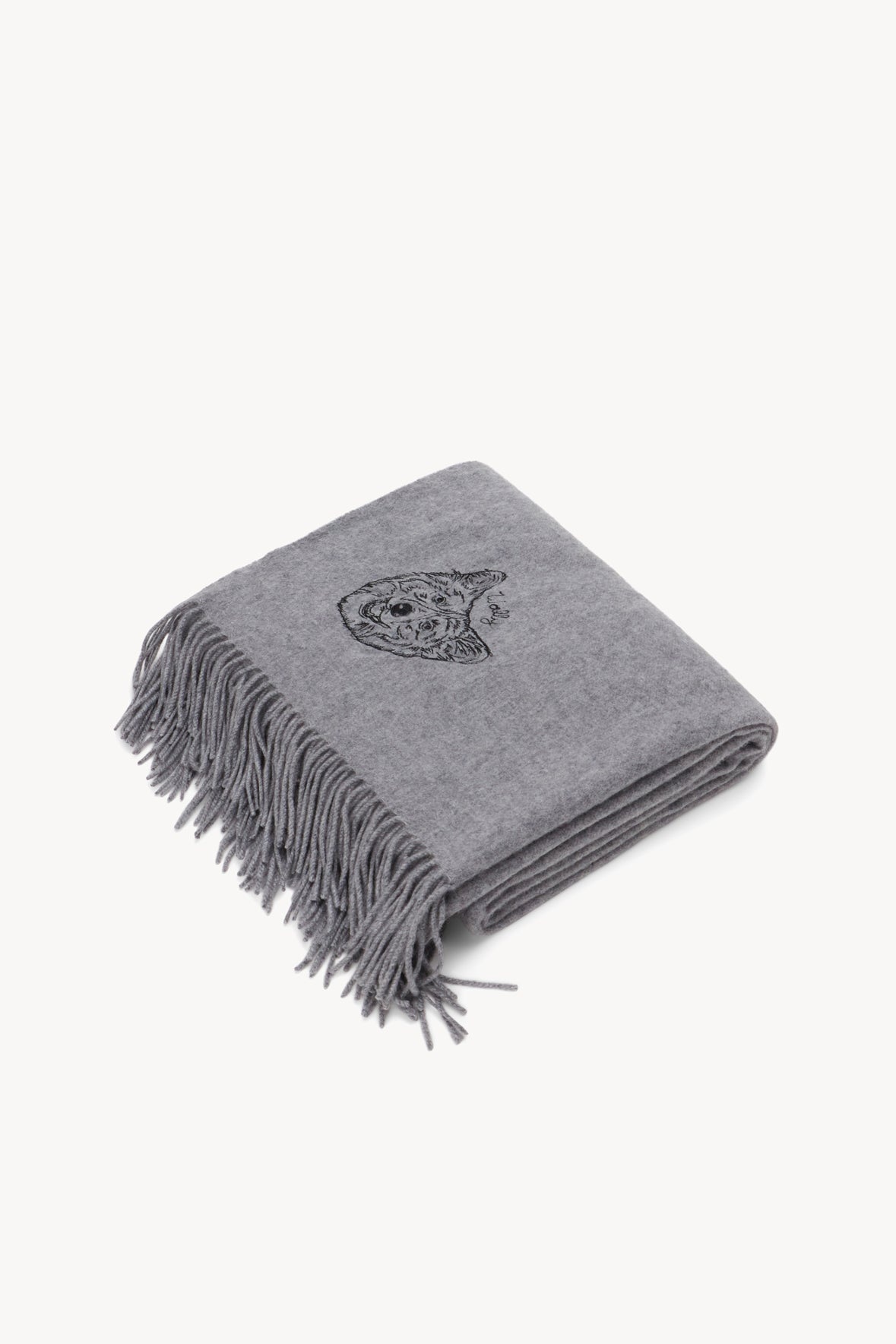 STAUD Custom Pet Cashmere Blanket - Grey - Gifts for Dog Lovers STAUD Custom Pet Cashmere Blanket - Grey - Gifts for Dog Lovers