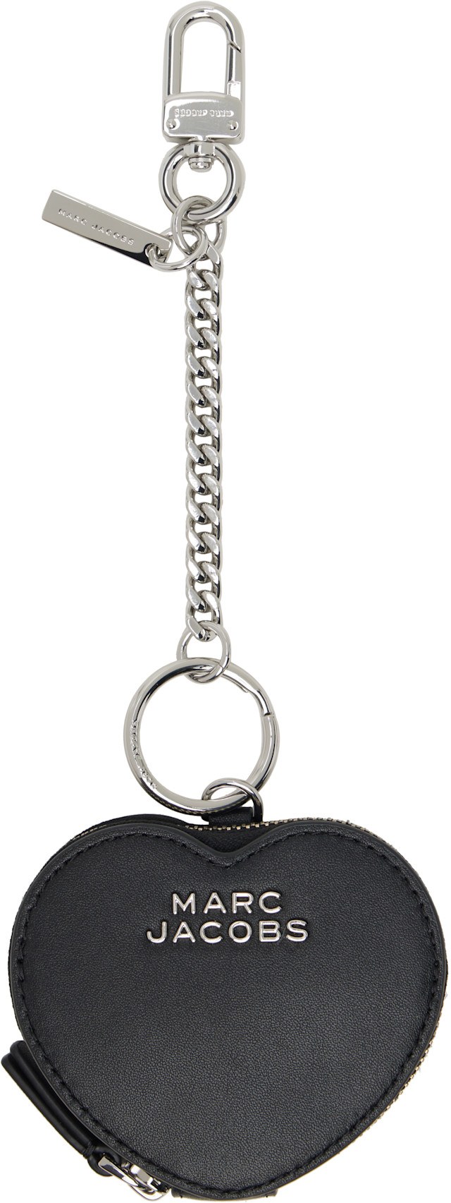 Marc Jacobs The Heart Pouch black leather bag charm