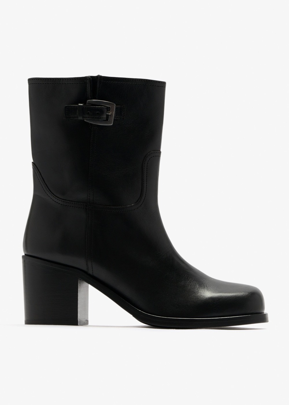 Staud Brooklyn black buckle boots