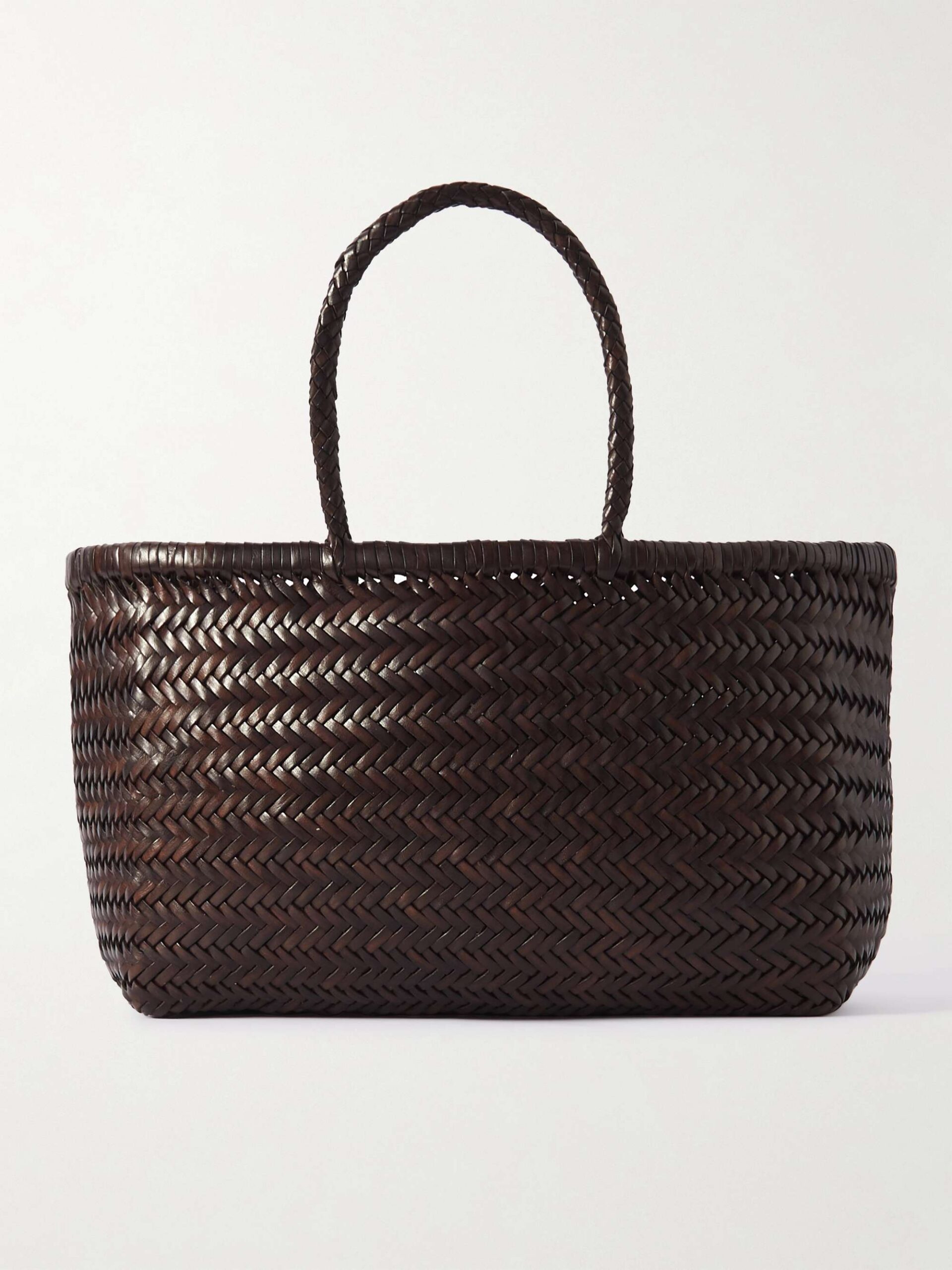 Dragon Diffusion Triple Jump dark brown woven tote