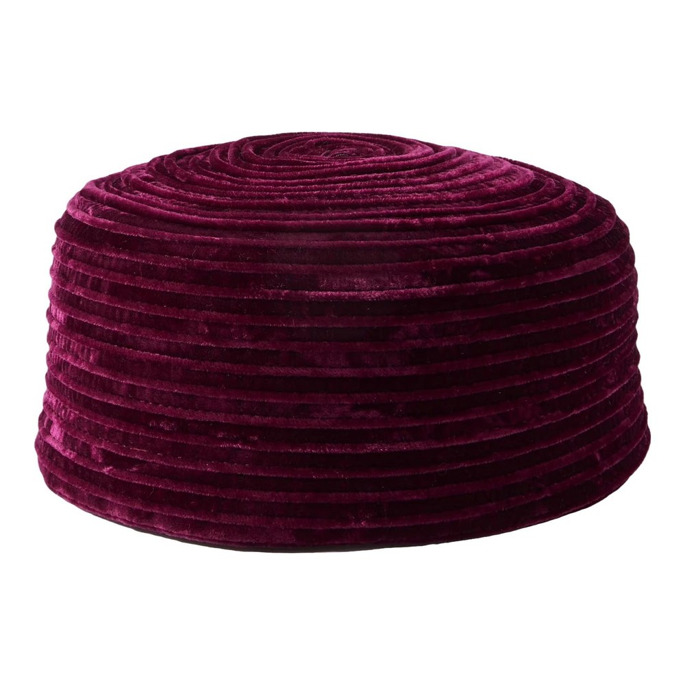Gigi Burris Lauren burgundy silk-blend velvet pillbox hat