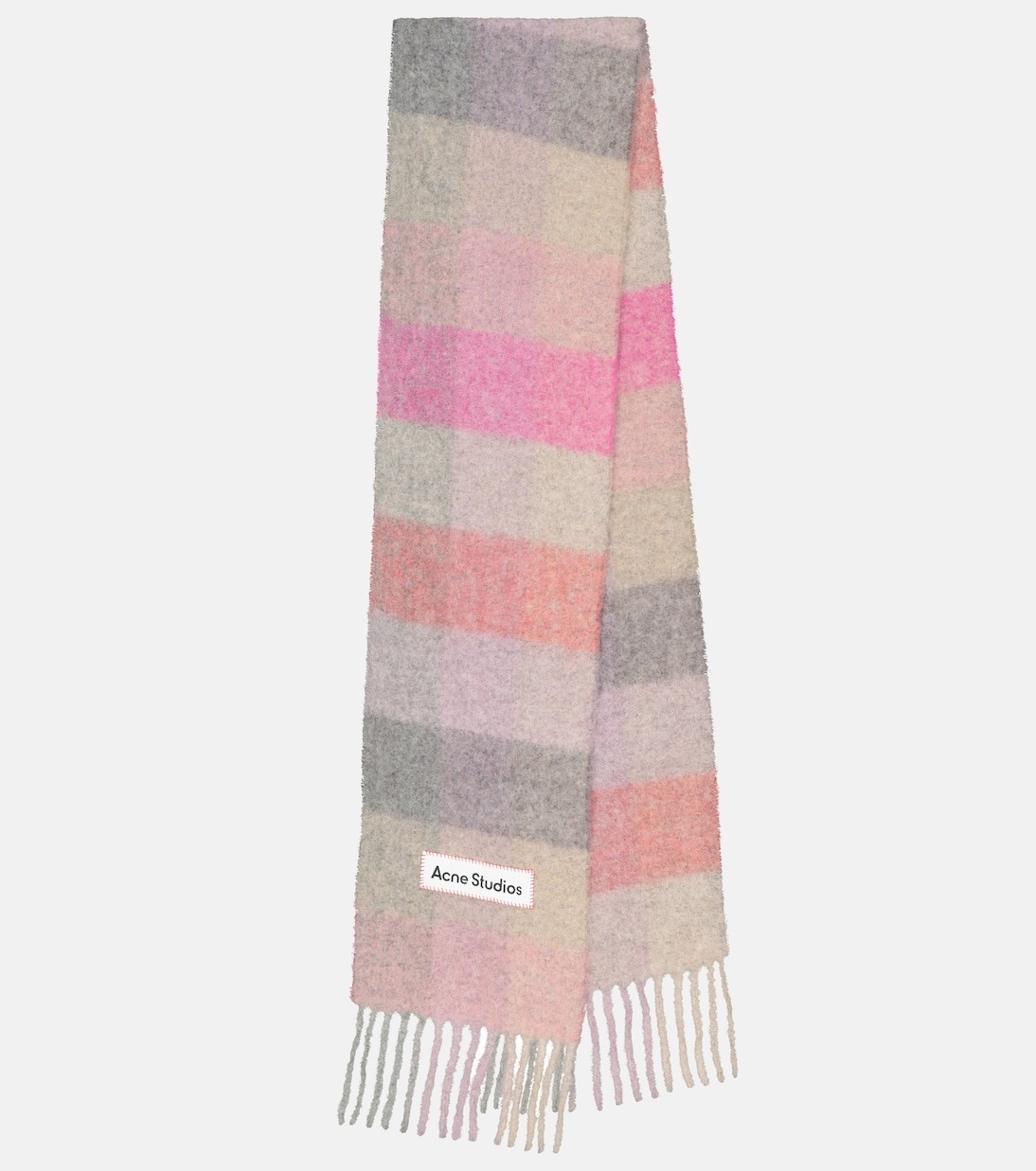 London restaurant outfits - Acne Studios Pink Checked Alpaca-Blend Scarf London restaurant outfits - Acne Studios Pink Checked Alpaca-Blend Scarf