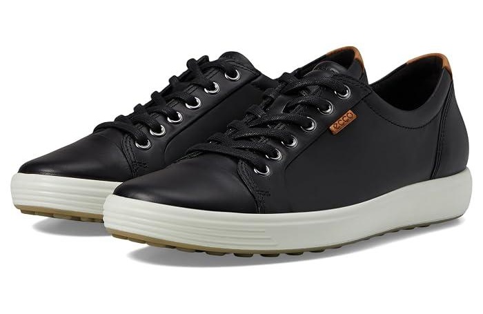 ECCO Soft 7 black leather sneakers
