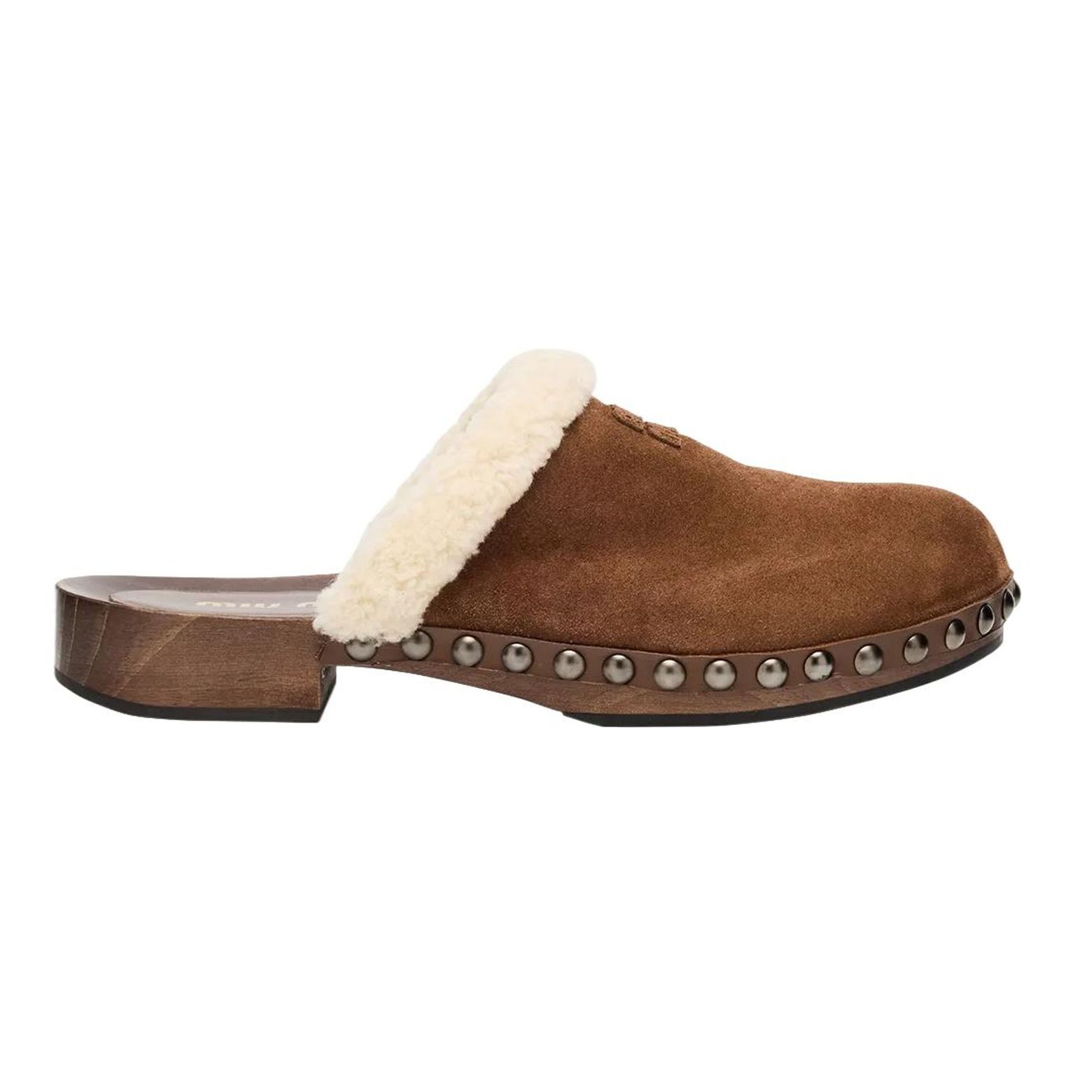 Miu Miu Shearling-Lined Suede Clogs - clogs are back again Miu Miu Shearling-Lined Suede Clogs - clogs are back again