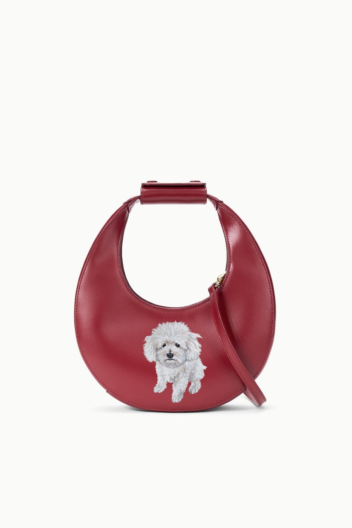 STAUD Custom Pet Mini Moon Bag - Pinot - Gifts for Dog Lovers STAUD Custom Pet Mini Moon Bag - Pinot - Gifts for Dog Lovers