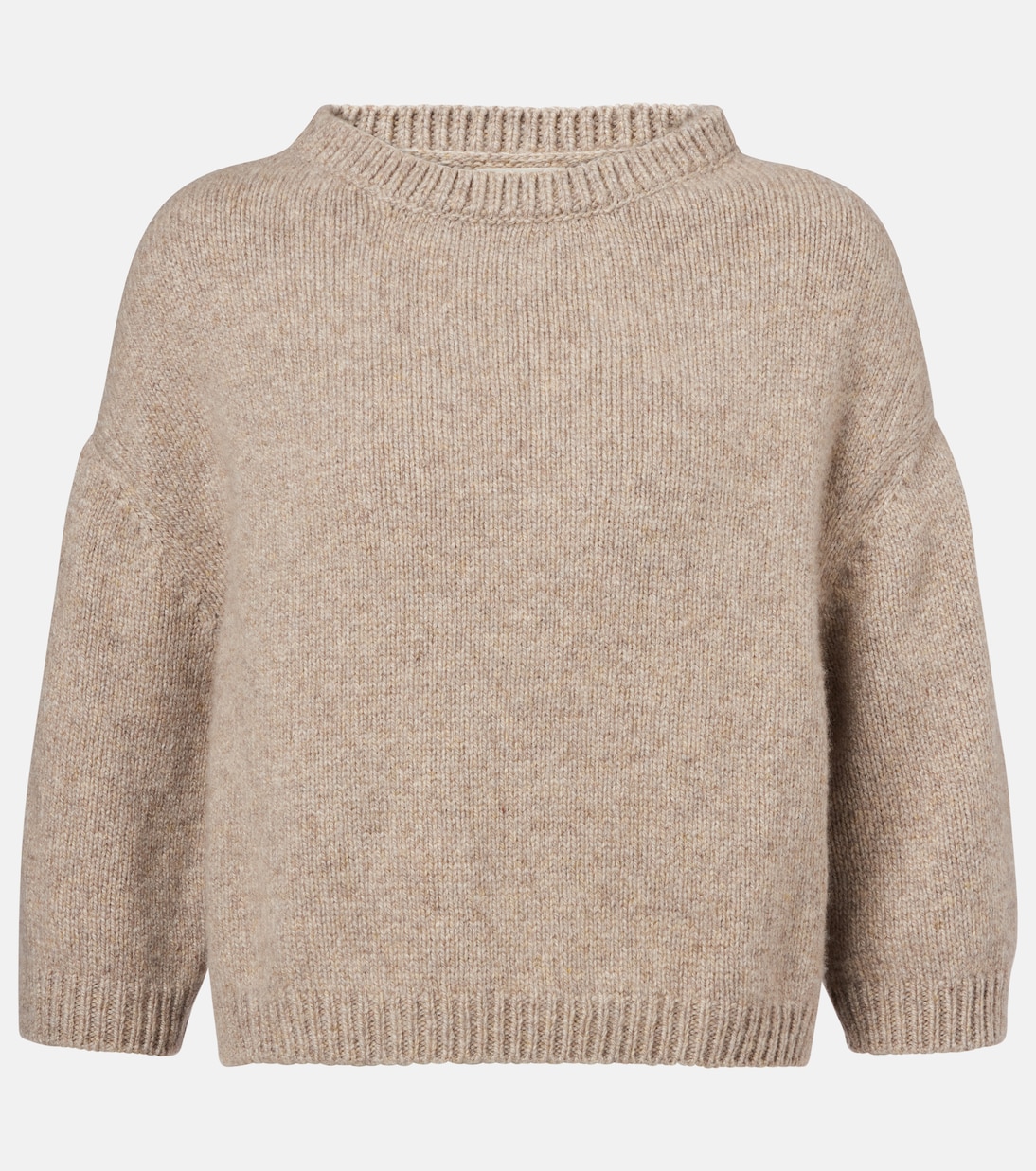 Beige Ribbed Sabina Cashmere Sweater by KHAITE
