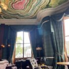What to wear in the Scottish Highlands: painted ceiling at The Fife Arms