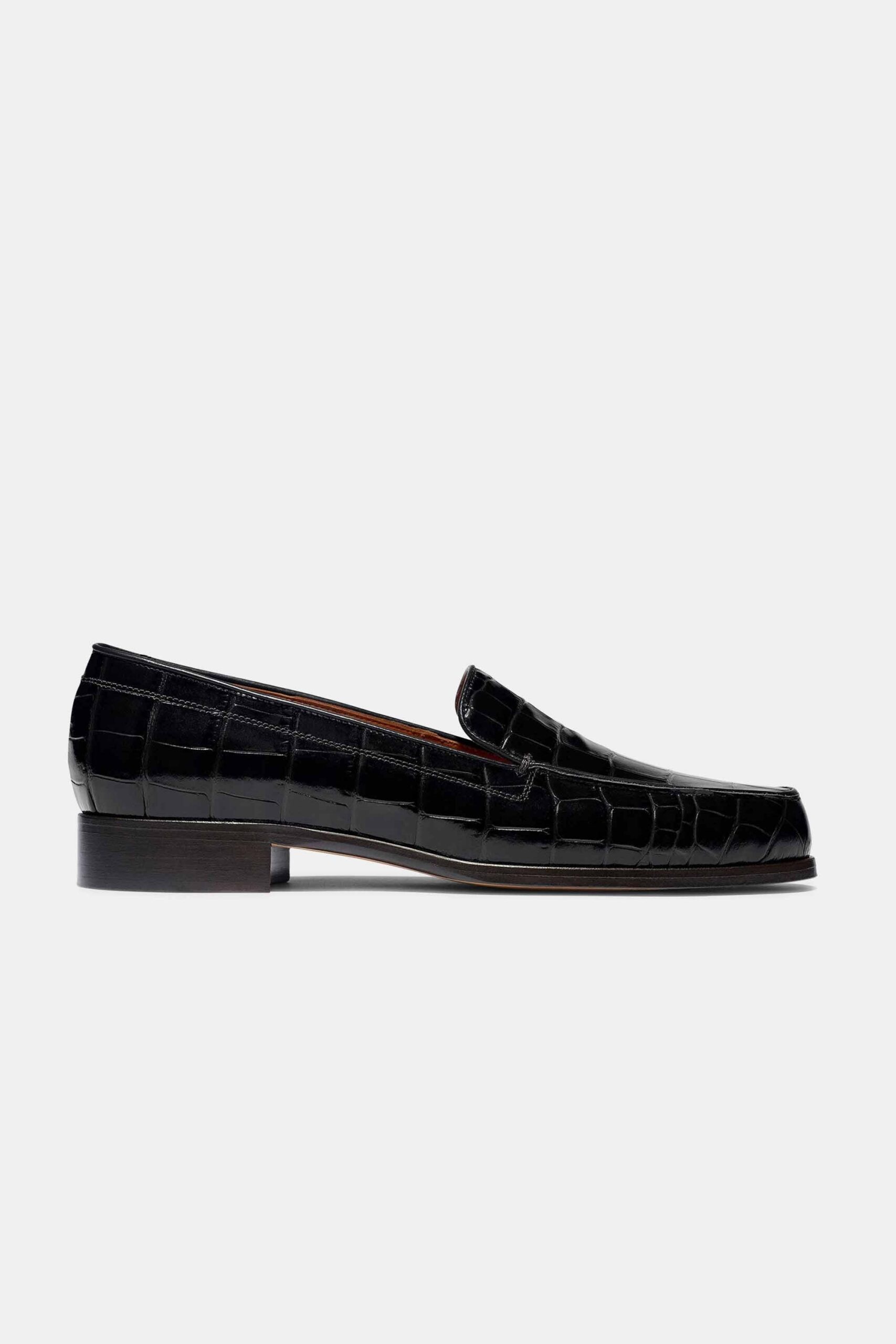 Emme Parsons Danielle in Black Embossed Croc - Rebecca Falcone outfits Emme Parsons Danielle in Black Embossed Croc - Rebecca Falcone outfits