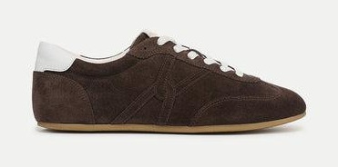 Veronica Beard Riviera espresso suede sneakers
