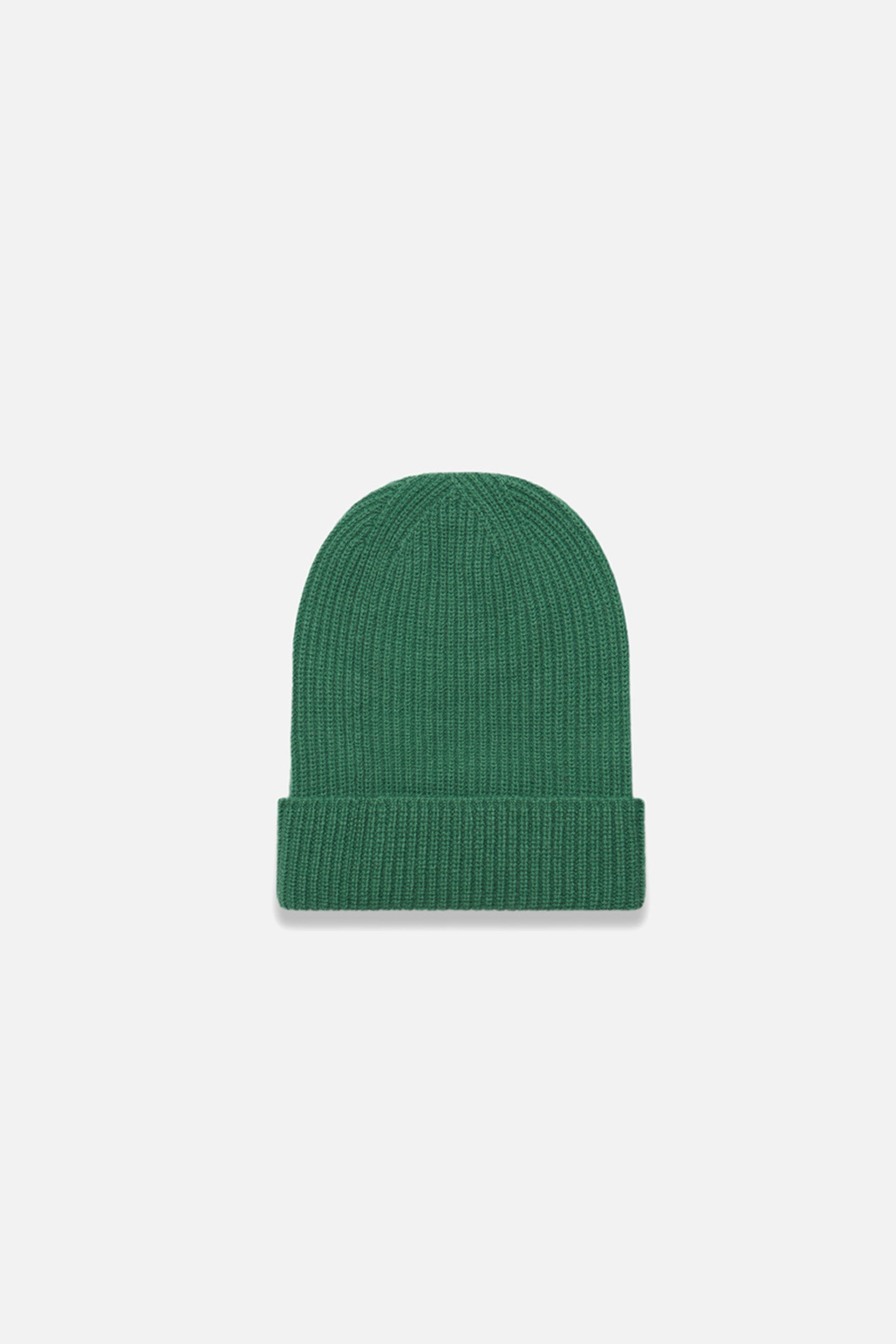Fern Green Ribbed Cashmere Beanie by The Elder Statesman