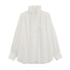 Balzac Paris Léonor Shirt in Natural White - white button-up shirts