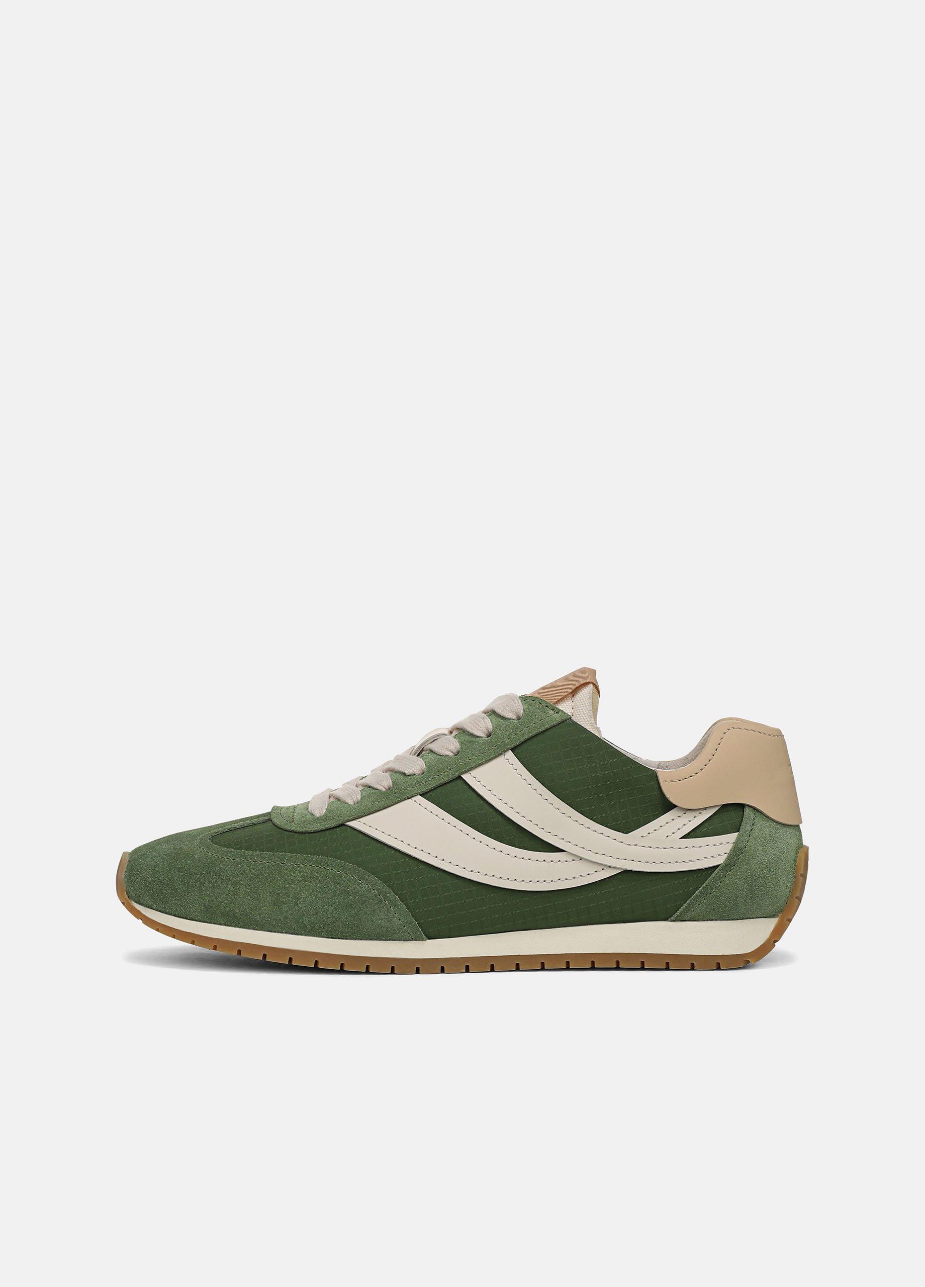 Vince Oasis Suede and Leather Runner Sneaker in Garden Green - Joe Lioness outfits Vince Oasis Suede and Leather Runner Sneaker in Garden Green - Joe Lioness outfits
