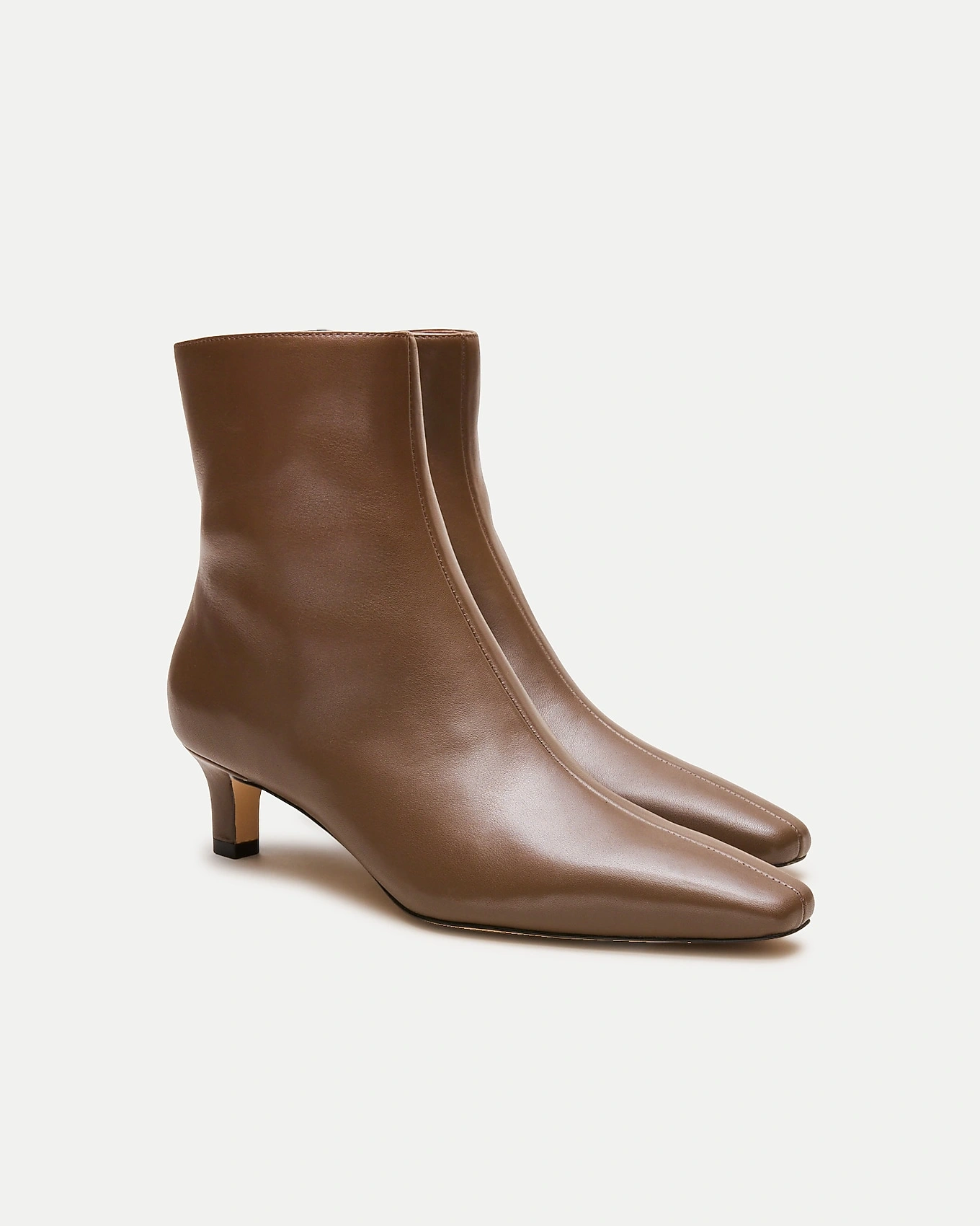 Ankle boots for women: J.Crew Sylvie leather ankle boots in Peppercorn