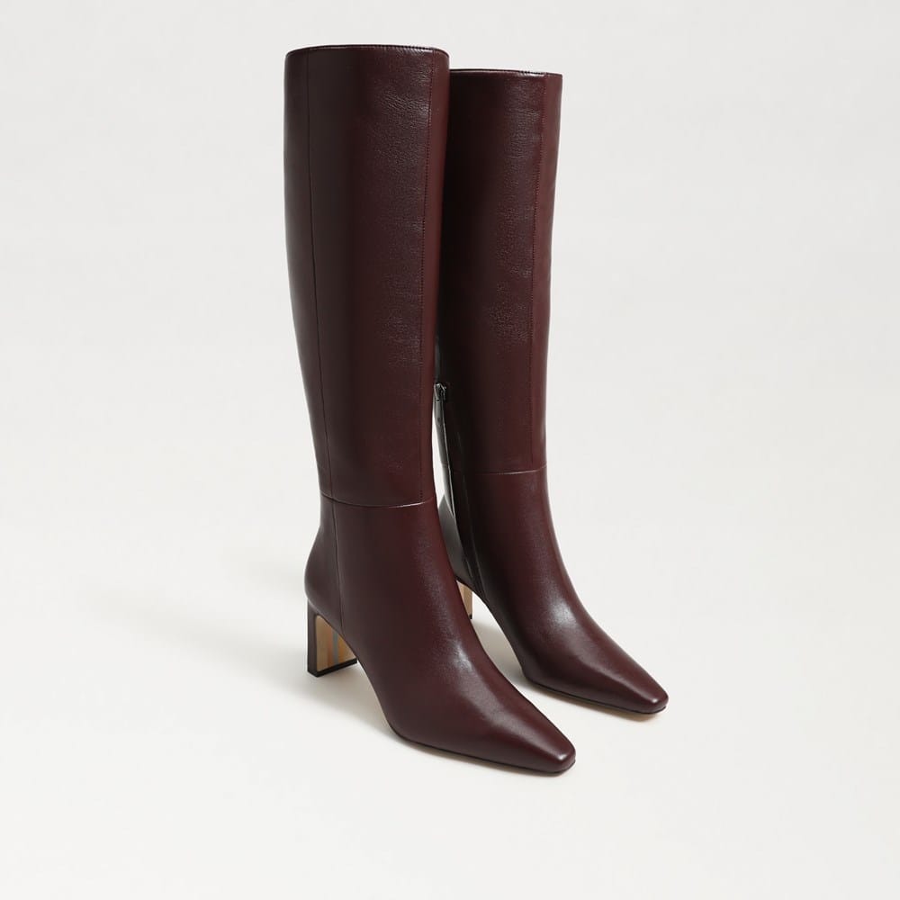 Sam Edelman Sylvia burgundy knee-high boots