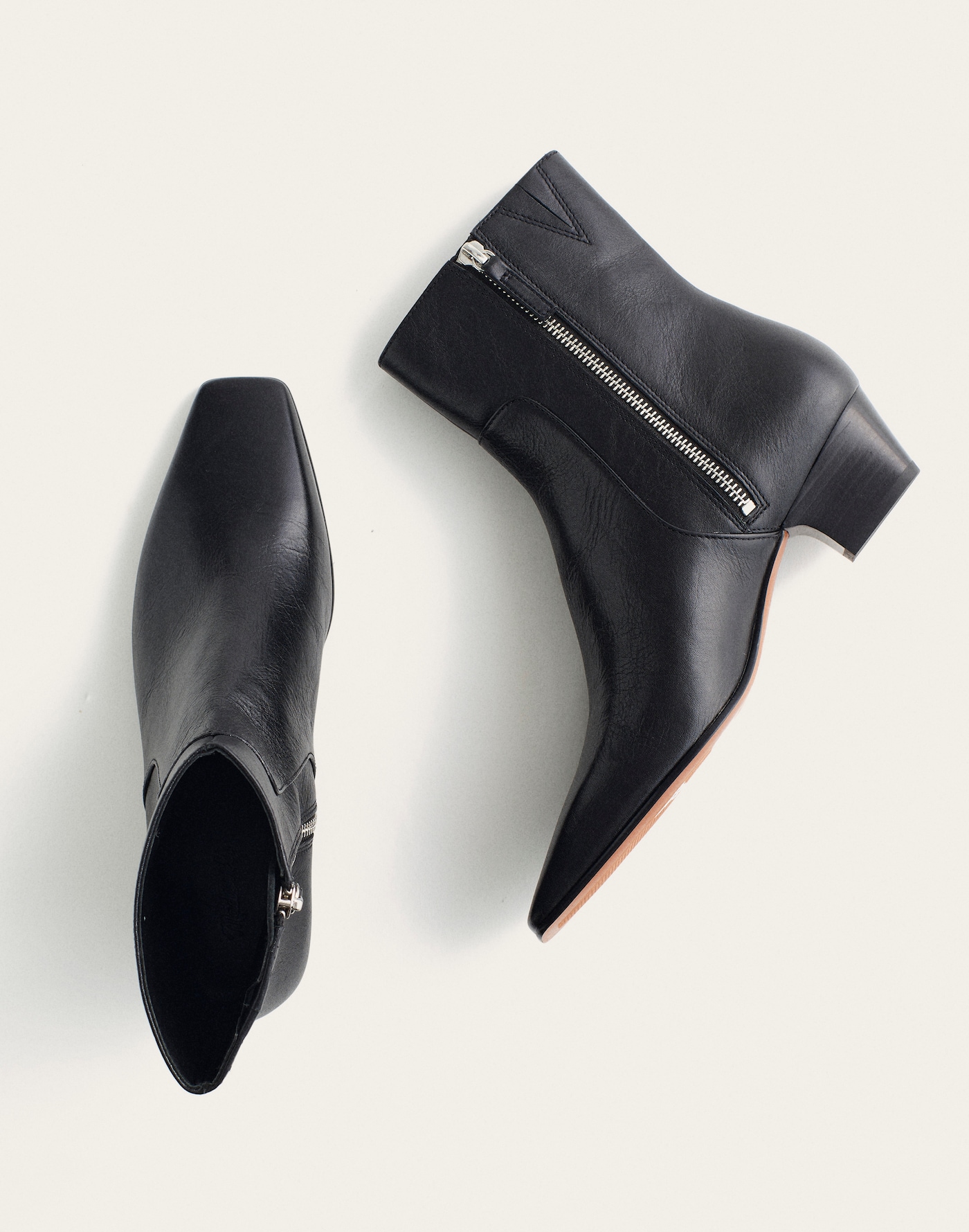 Madewell Black Leather Lexie Ankle Boots