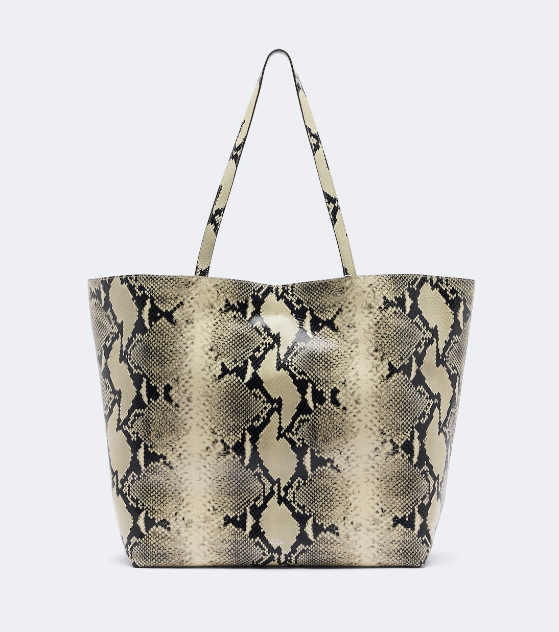 Black and Ecru Snake-Effect Roam Large Tote by Toteme