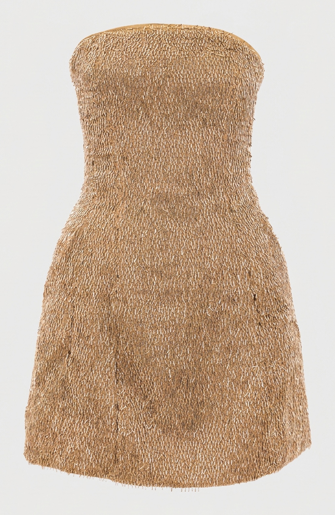 Bardot Florine gold beaded hourglass mini dress