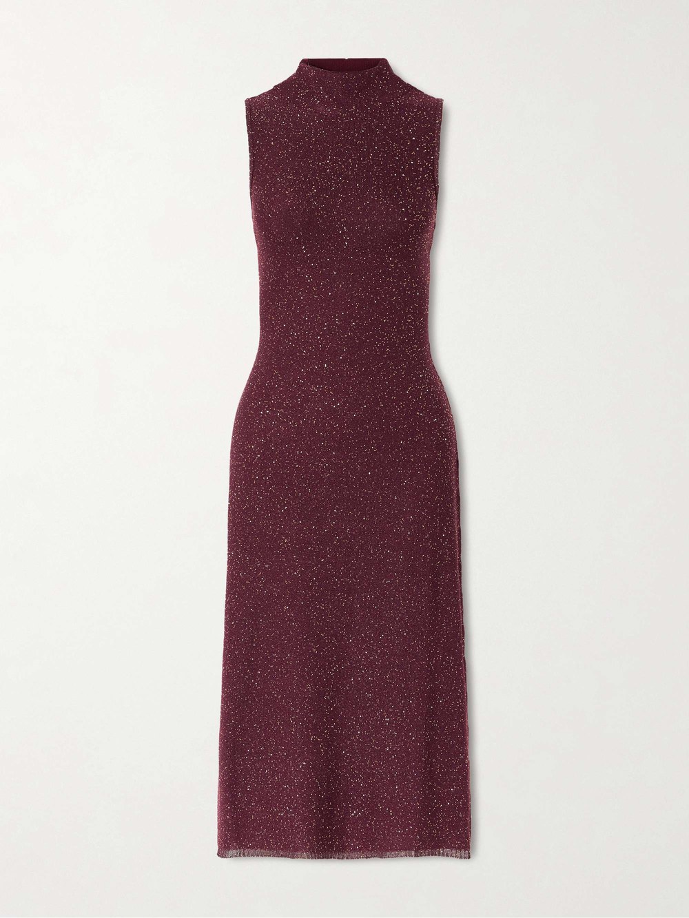 Altuzarra Marian burgundy sequined halterneck midi dress