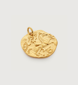 Monica Vinader Goddess Coin Pendant - charm necklaces and cuff bracelets