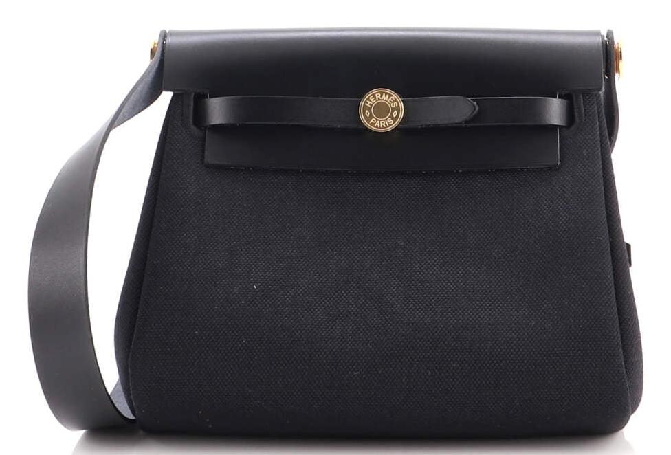 Navy mini canvas bag - Hermès Herbag Zip 20 Navy mini canvas bag - Hermès Herbag Zip 20