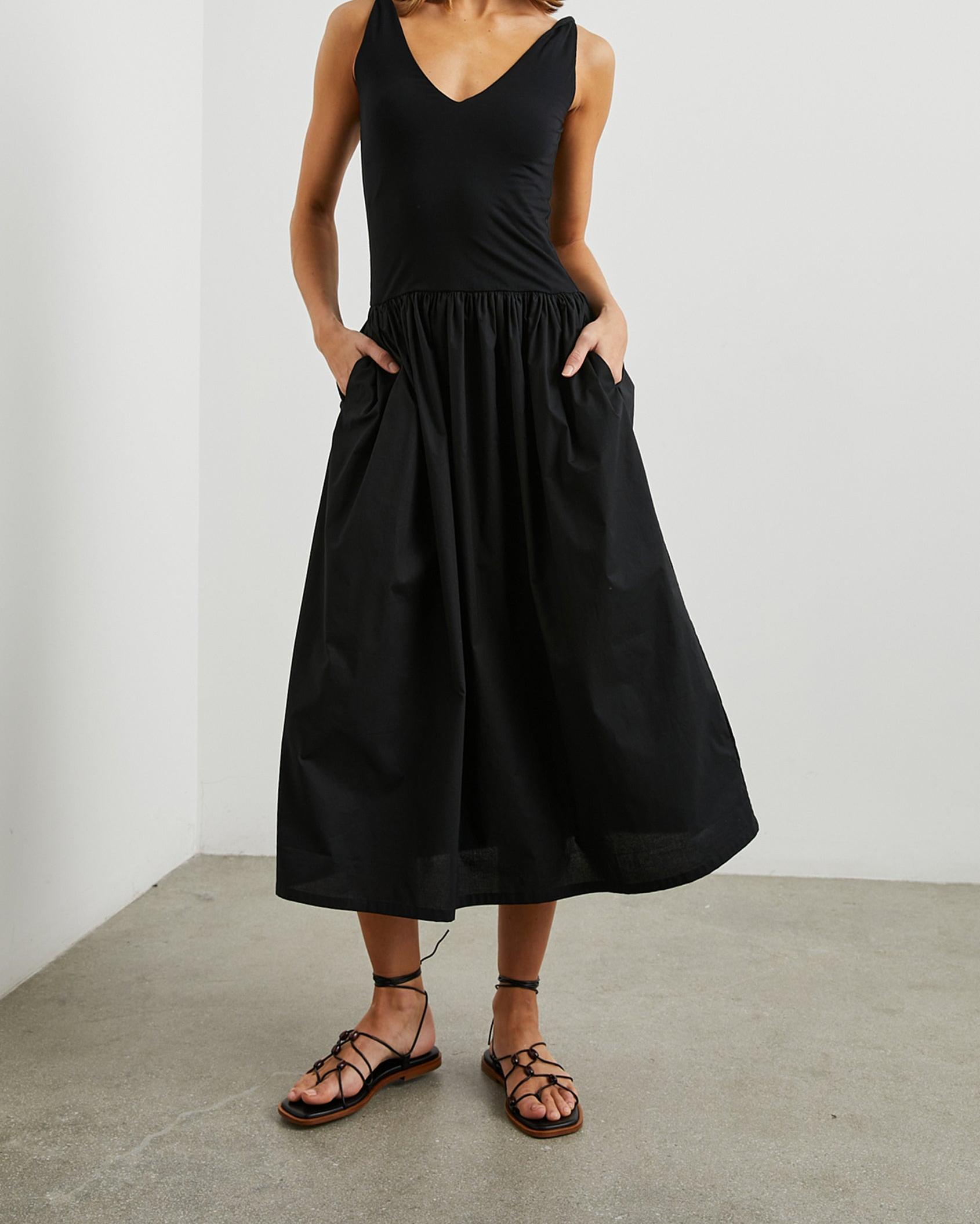 Black Rails Franca midi dress with twisted straps