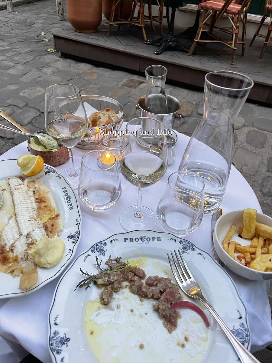 Date night outfits at Le Procope in Paris Date night outfits: dinner for two in the courtyard at Le Procope in Paris