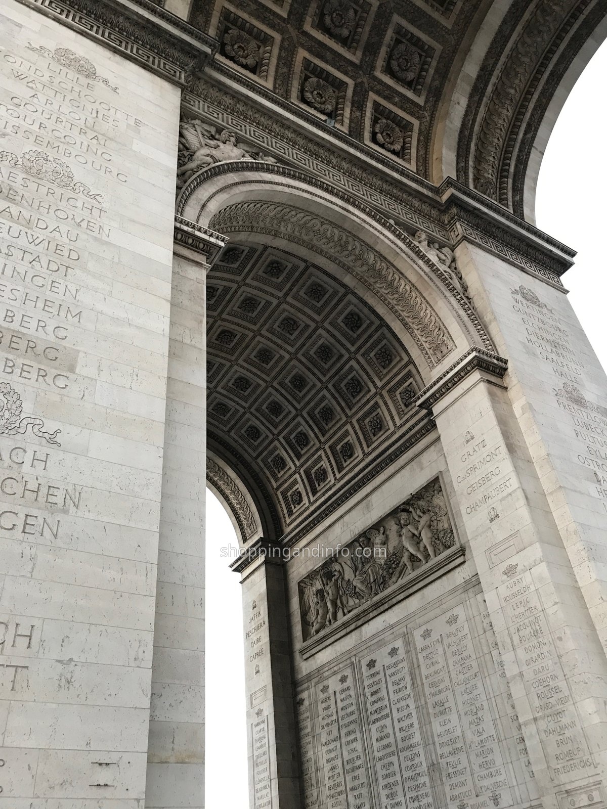 paris arc de triomphe arch detail
