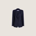 Argent single button wool blazer in Midnight - Kaitlyn Meade outfits