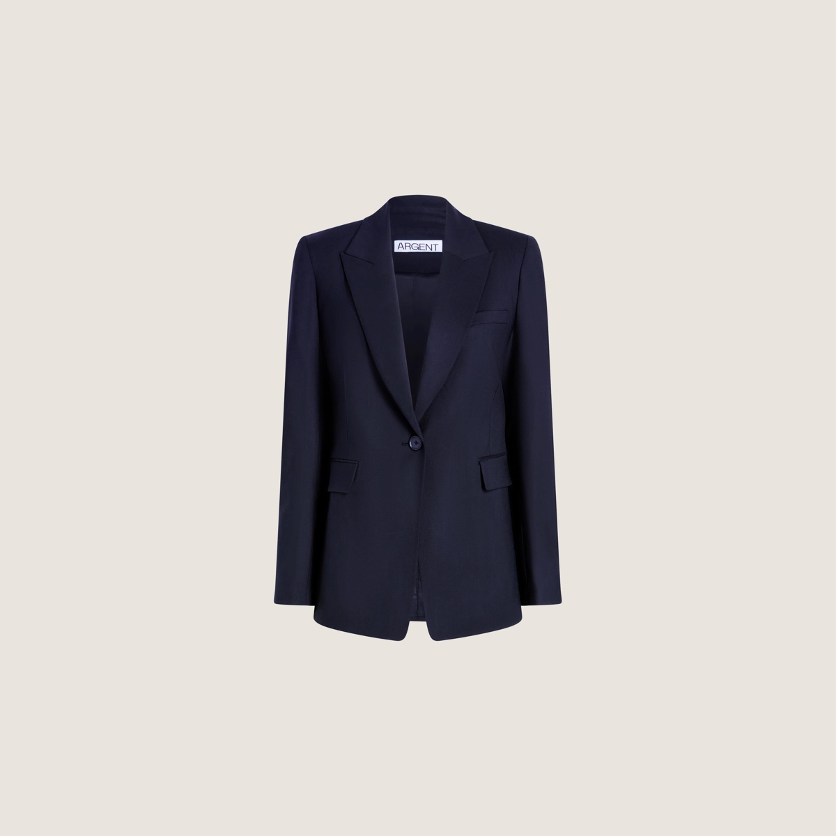 Argent single button wool blazer in Midnight - Kaitlyn Meade outfits