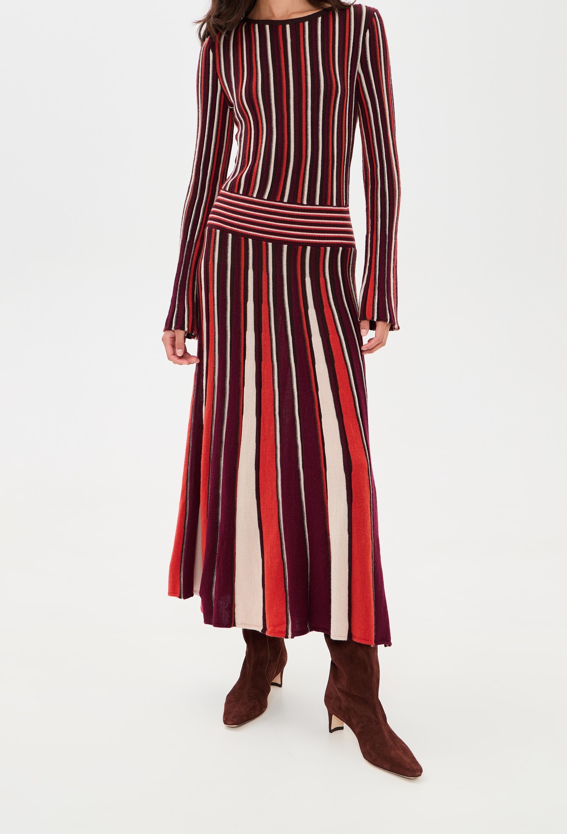 Ramy Brook Hope Dress in Cranberry Stripe