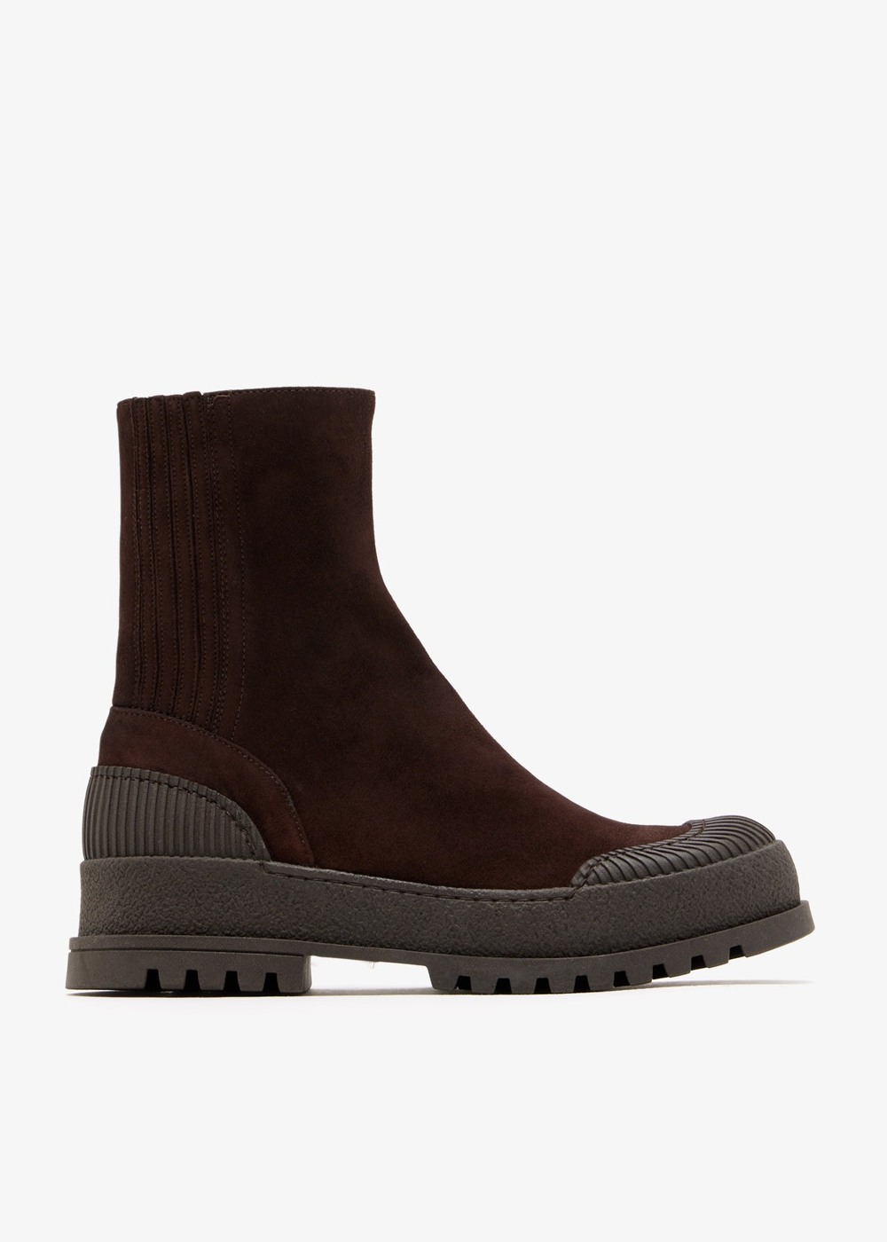 Aquazzura Rugged espresso suede booties
