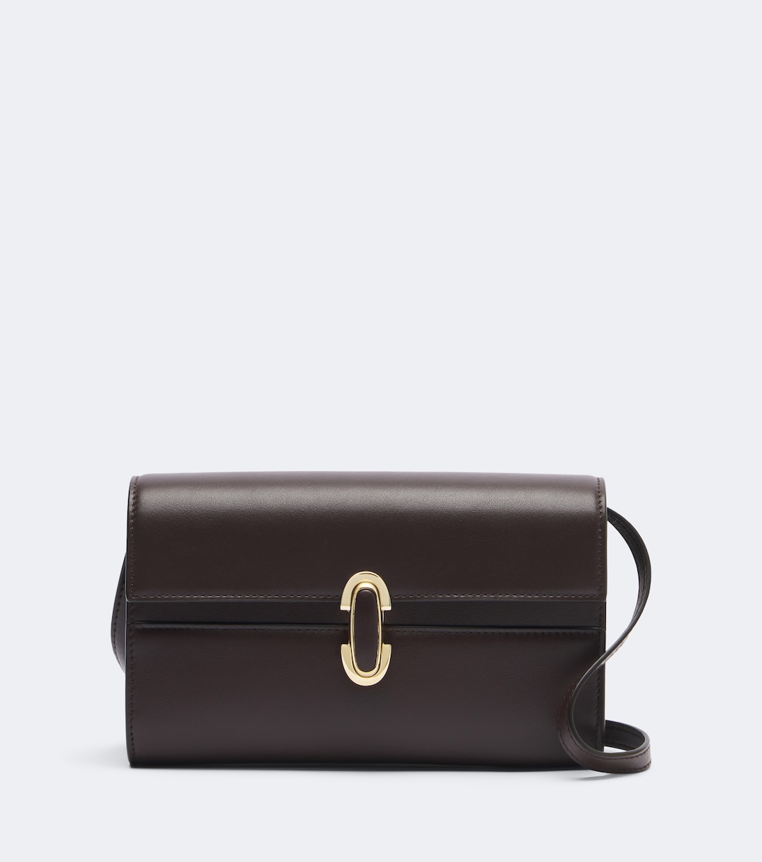 Symmetry Mini leather crossbody bag in brown