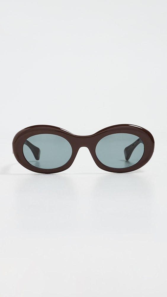 Brown round acetate sunglasses - rag & bone