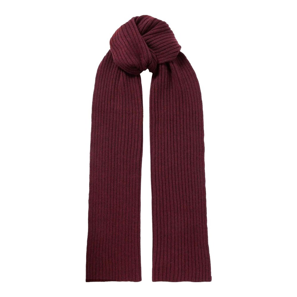 ARCH4 Nancy burgundy ribbed cashmere scarf