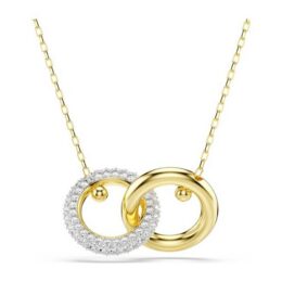 Swarovski Dextera gold pendant - Rebecca Falcone outfits