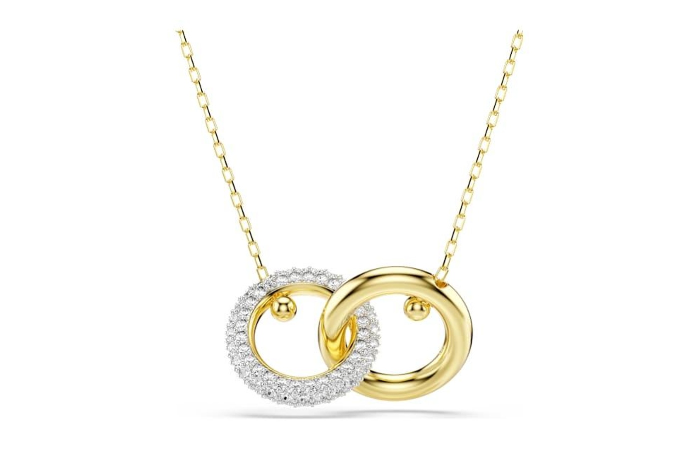 Swarovski Dextera gold pendant - Rebecca Falcone outfits