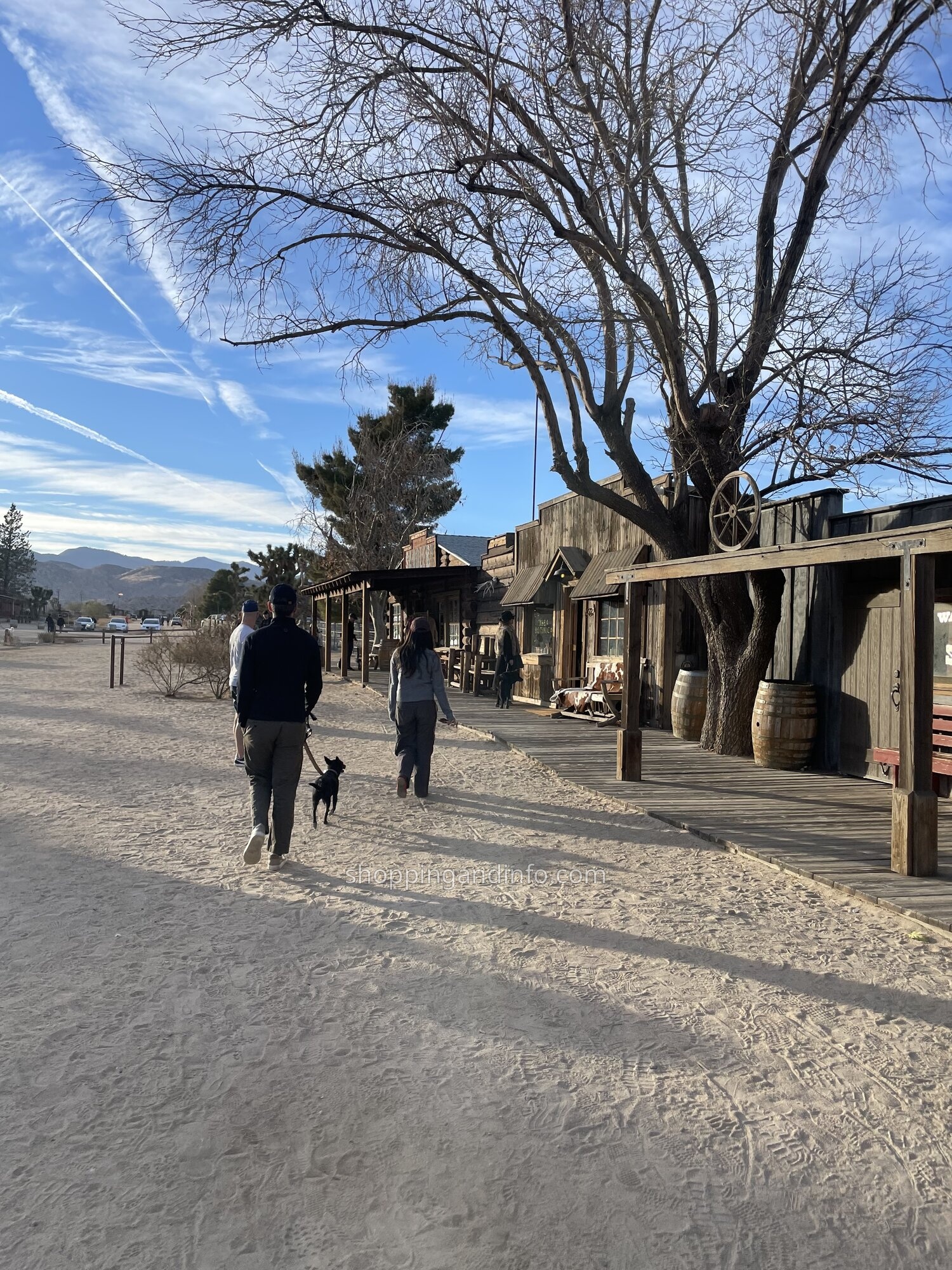 A walk along the sandy street and wooden storefronts in Pioneertown