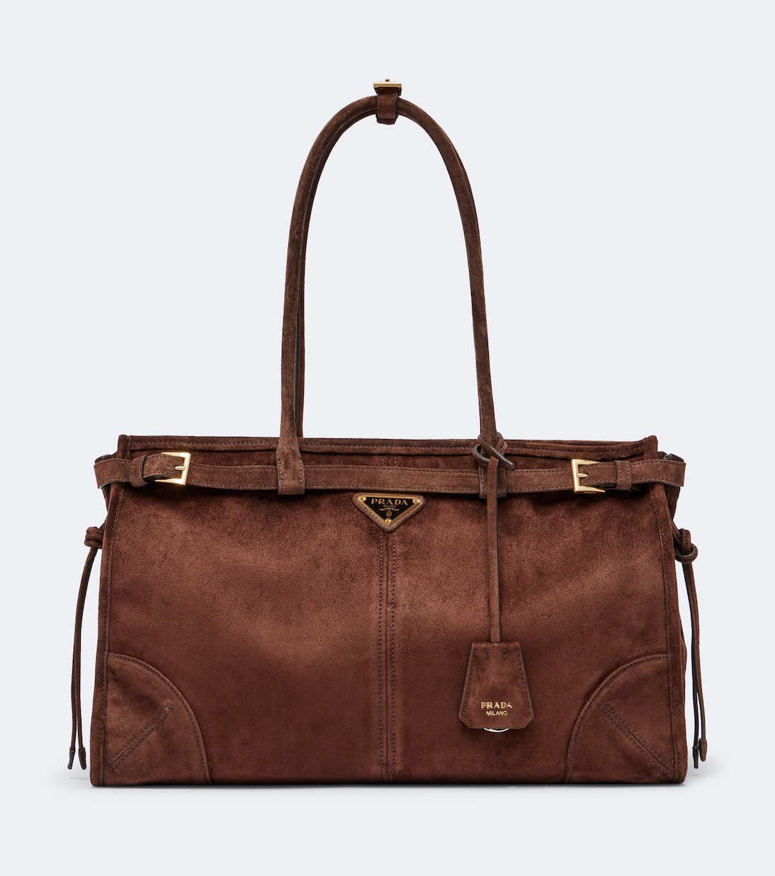 Prada Bonnie Large suede tote bag in brown