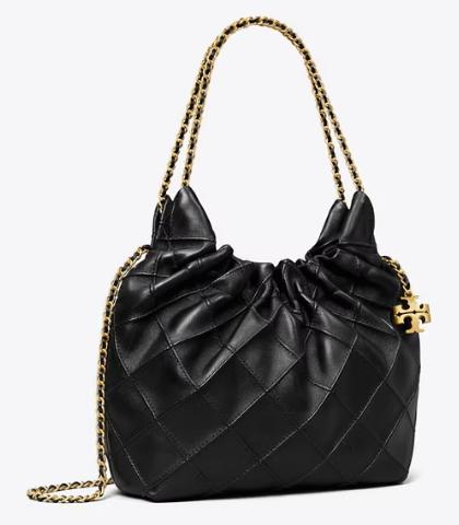Tory Burch Mini Fleming Soft Hobo Bag in Black - What to Wear in the Scottish Highlands