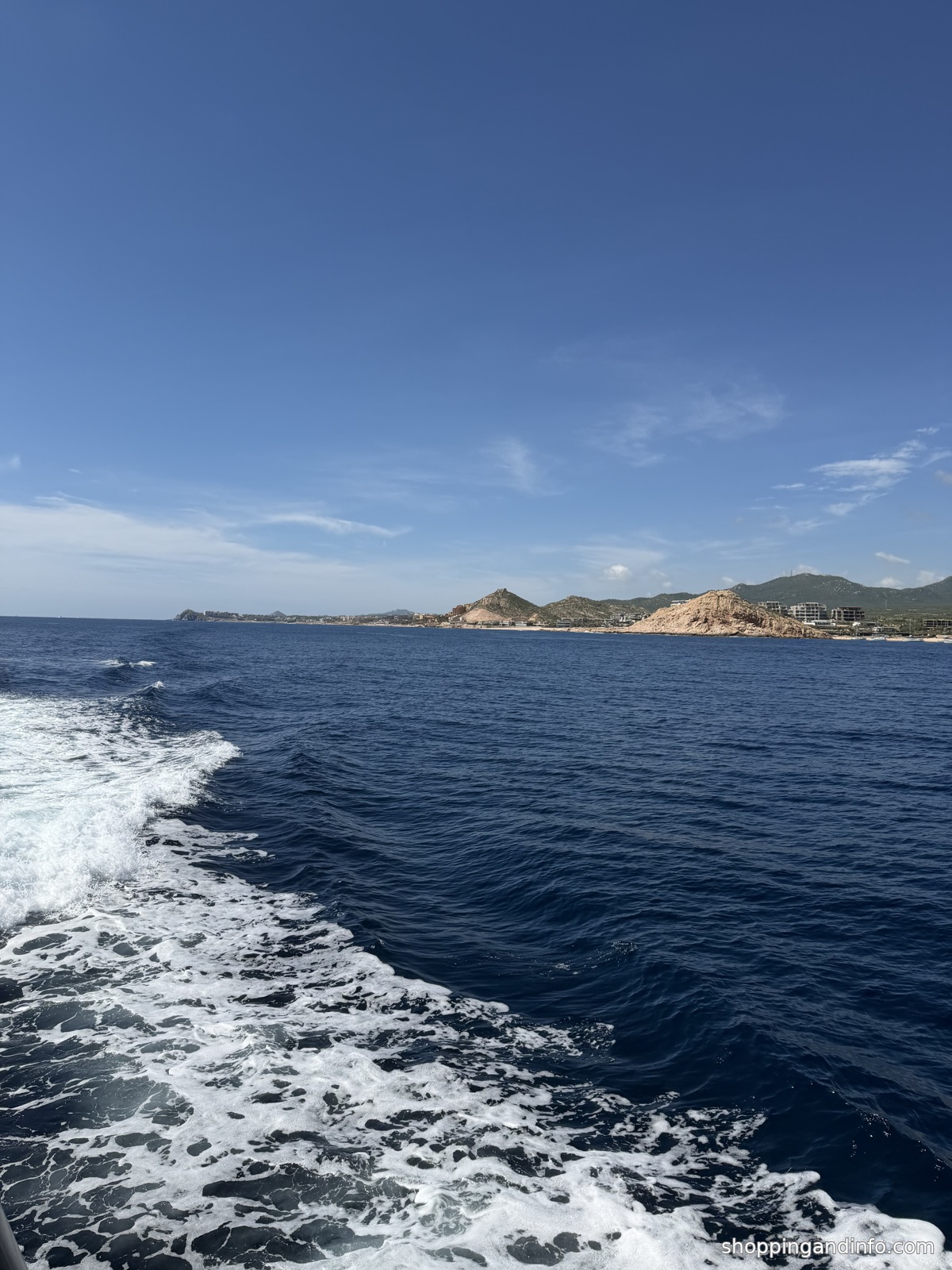 Cabo coastline photographed from a boat - Cabo travel guide