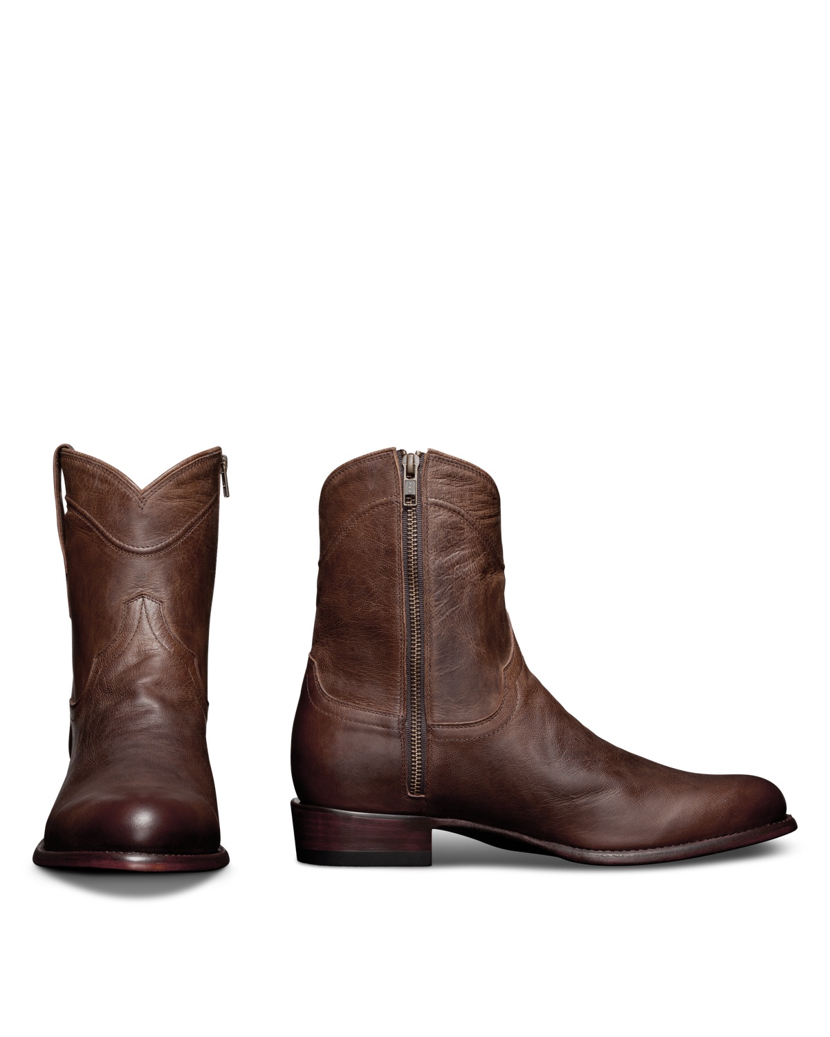 Cafe Goat Leather Zip Boots - Tecovas - gifts for him Cafe Goat Leather Zip Boots - Tecovas - gifts for him