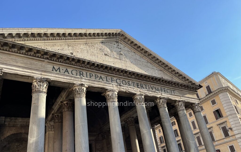 rome pantheon portico detail