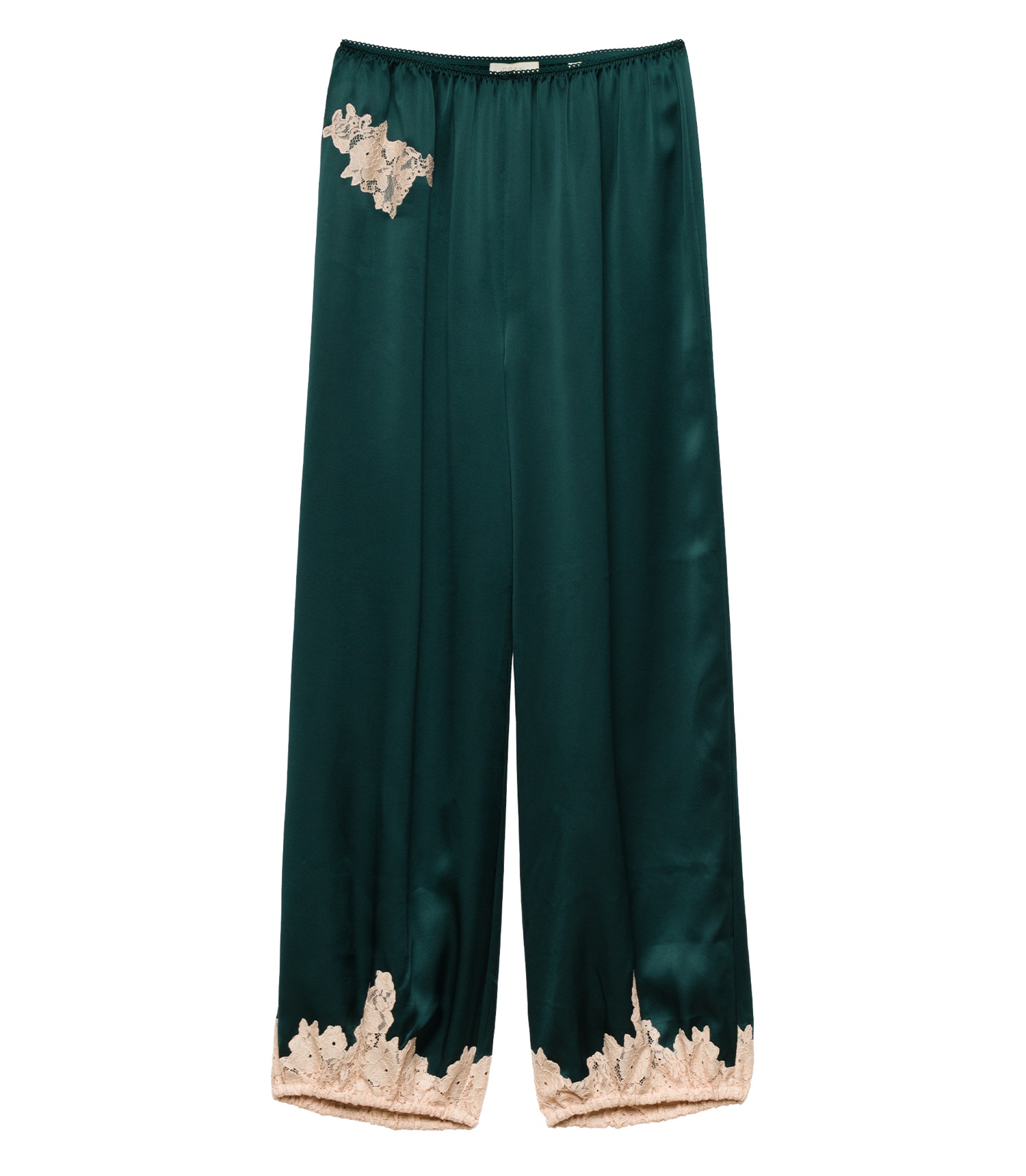 DÔEN Yaria silk satin pant in Scarab