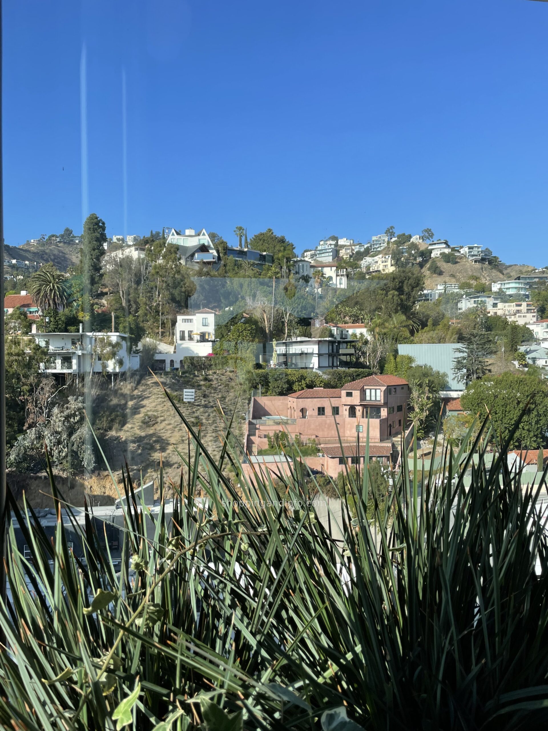 Hollywood Hills view photographed on a prior visit to the property then known as Pendry West Hollywood