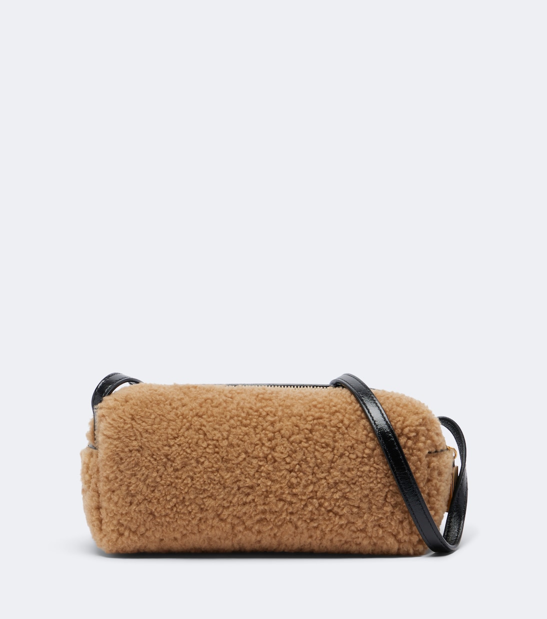 Kye Small shearling crossbody bag in brown