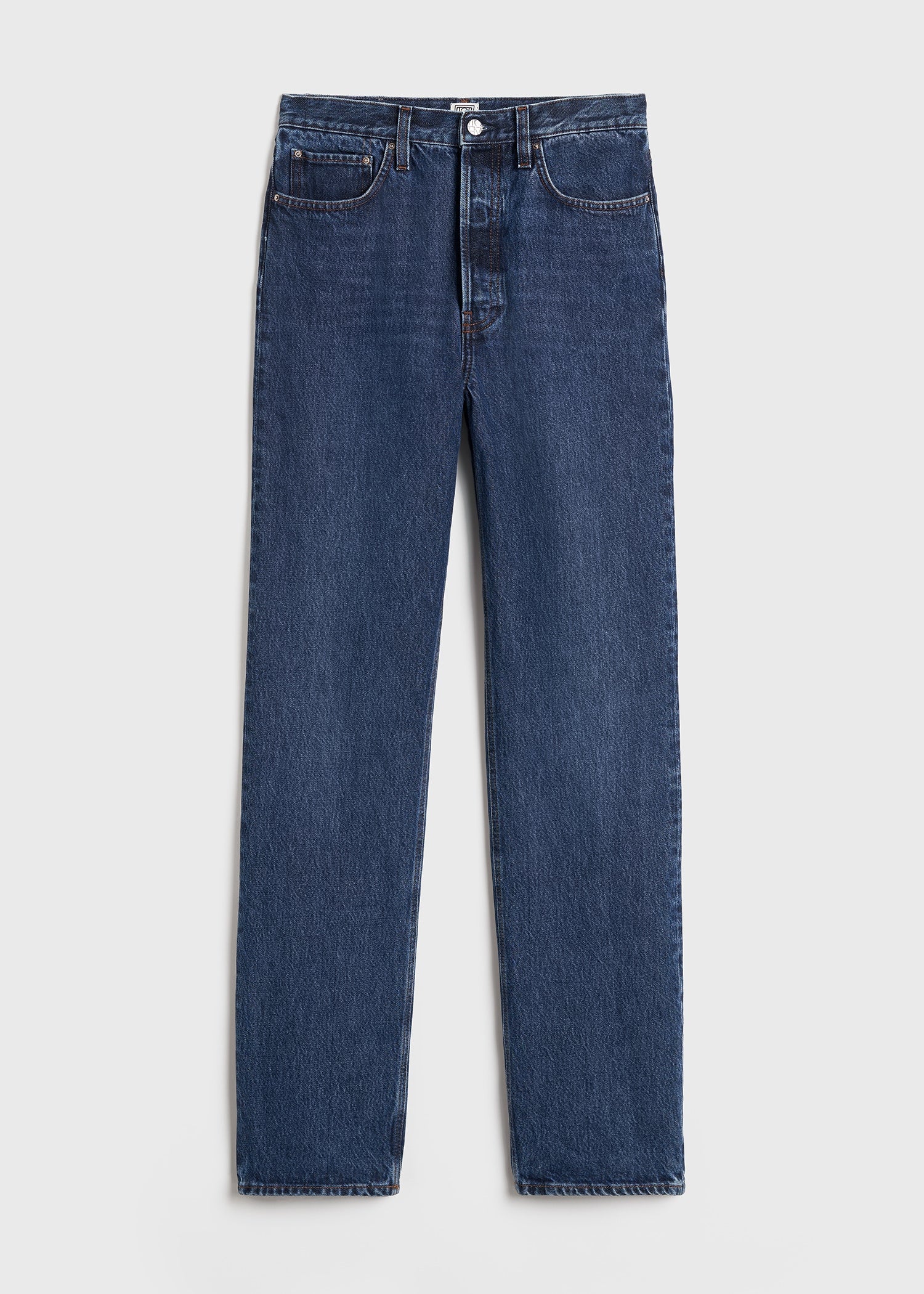 Dark blue Toteme Classic Cut full-length organic cotton jeans