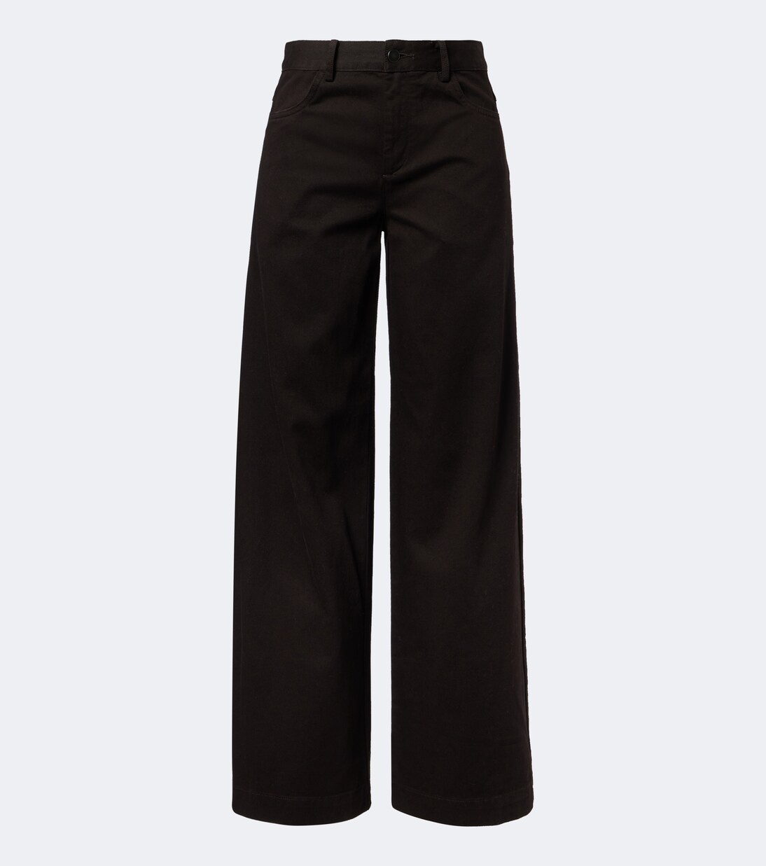 Low-profile sneakers with trousers: Vince cotton twill wide-leg pants in Cinderwood