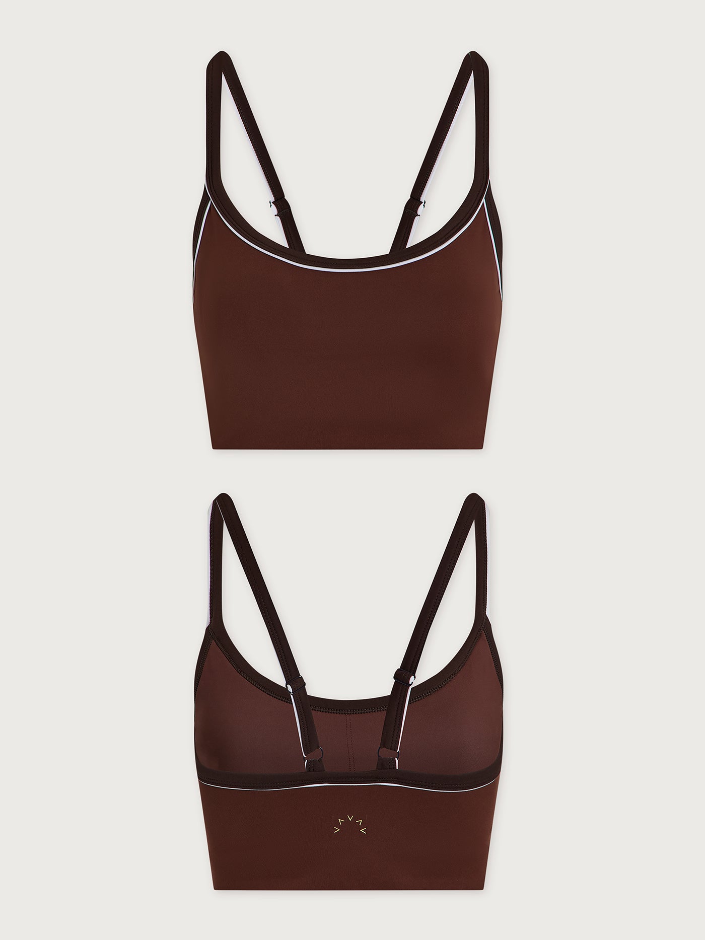 Varley Brown-Stone FreeSoft Piper Sports Bra with Contrast Piping